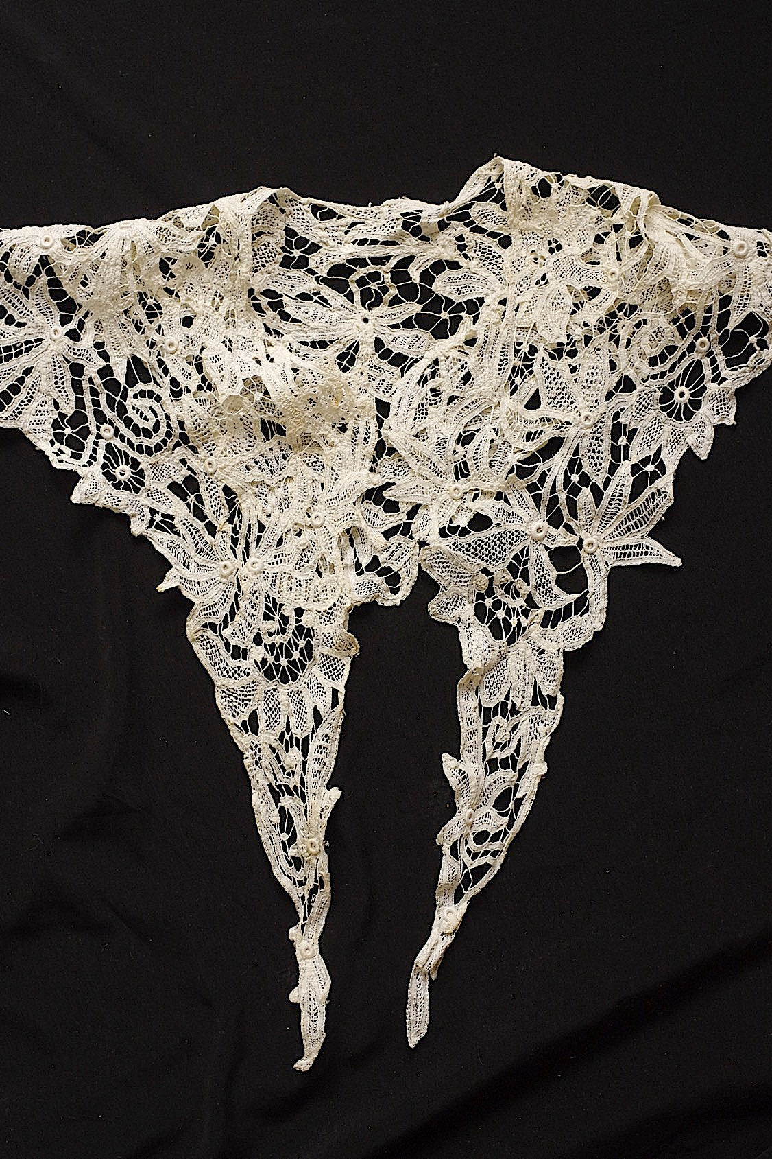 アンティークレース dentelle ancienne レースつけ襟 .FR a l'epoque