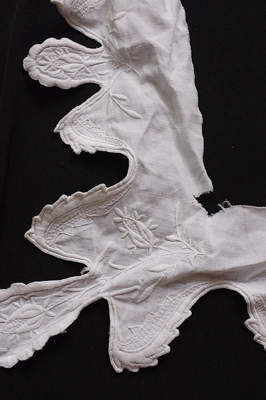 アンティークレース dentelle ancienne 刺繍テープ 回収品 .FR a l'epoque