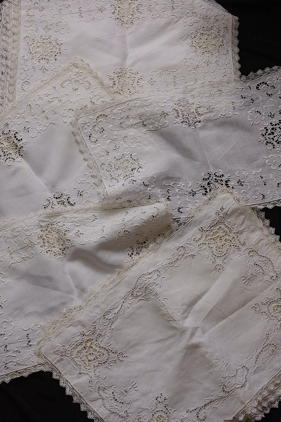 アンティークレース dentelle ancienne napperon10枚+3枚 .FR a l'epoque