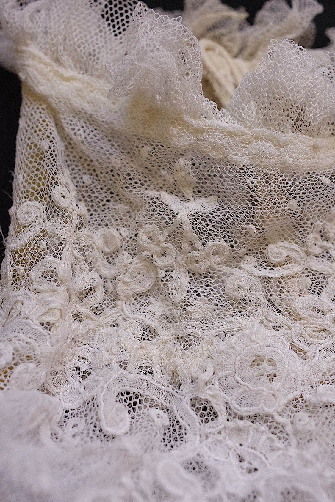 アンティークブラウス vêtement antique 少女サイズブラウス3枚 素材用lots 1 .FR a l'epoque