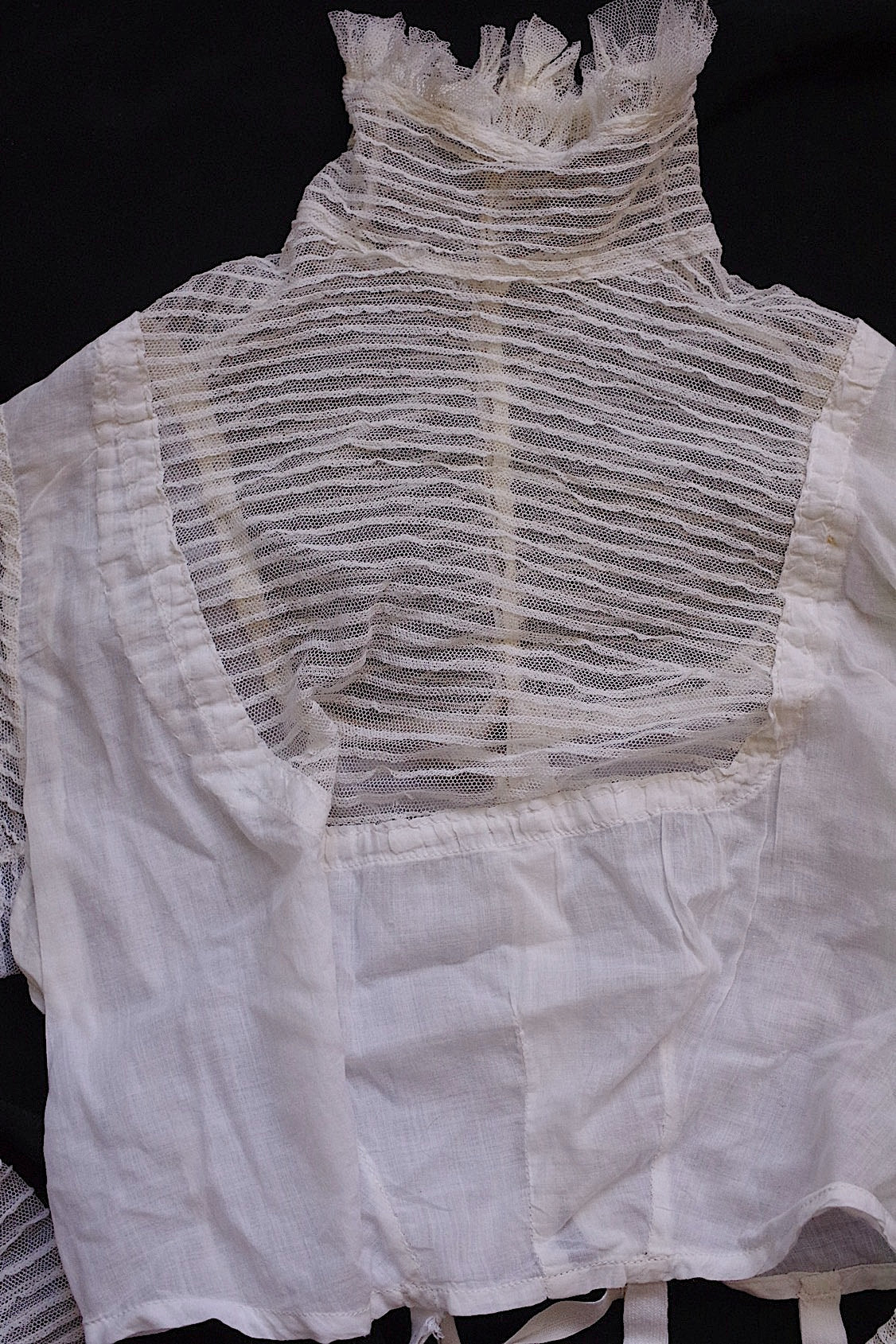 アンティークブラウス vêtement antique 少女サイズブラウス3枚 素材用lots 1 .FR a l'epoque