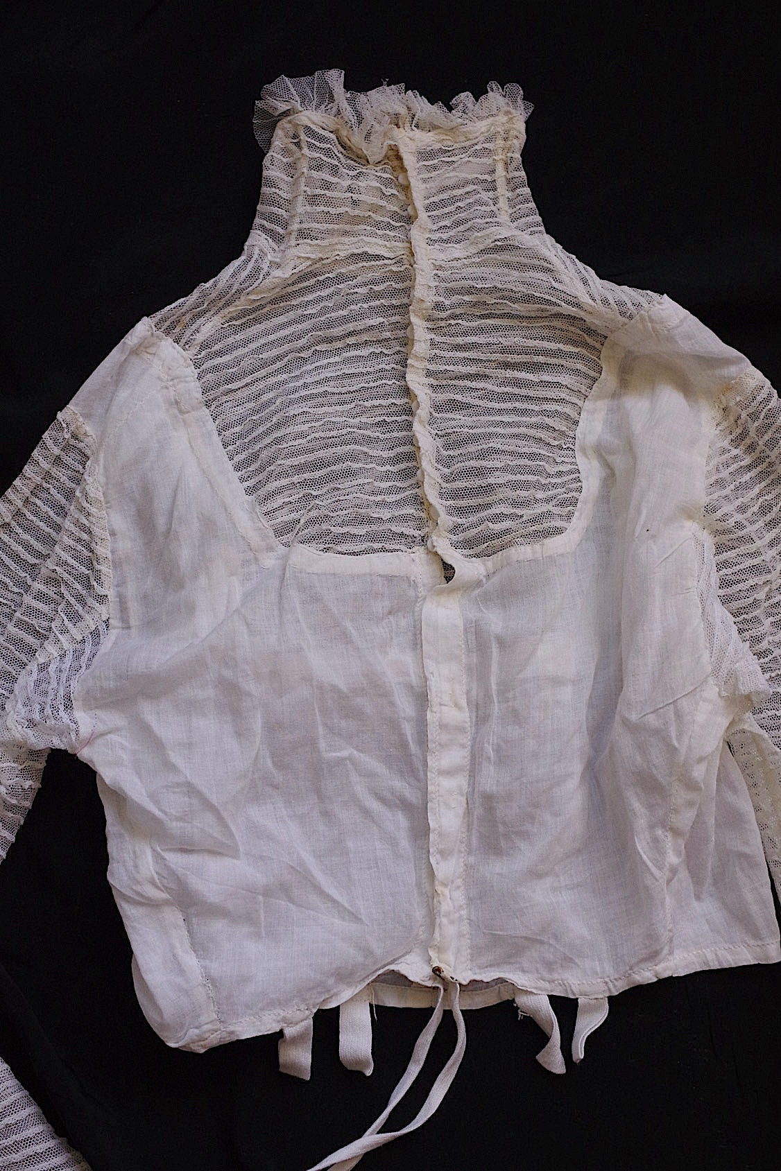 アンティークブラウス vêtement antique 少女サイズブラウス3枚 素材用lots 1 .FR a l'epoque