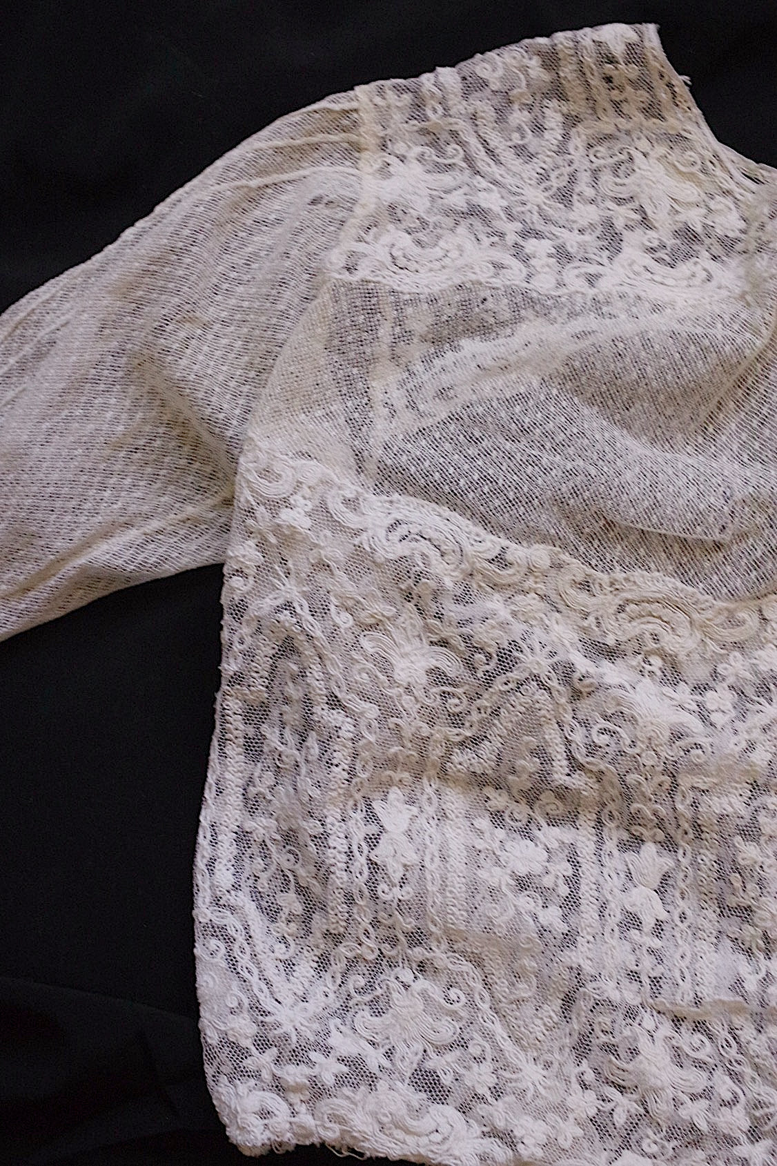 アンティークブラウス vêtement antique 少女サイズブラウス3枚 素材用lots 1 .FR a l'epoque