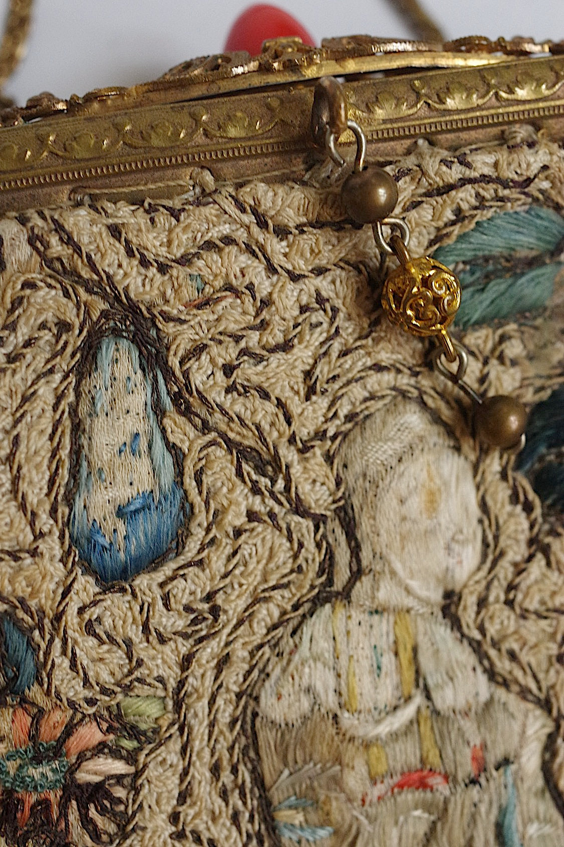 アンティークバッグ petit sac antique シノワズリー刺繍 .FR a l'epoque