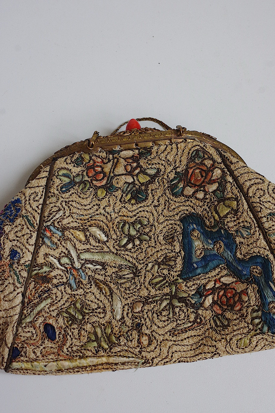 アンティークバッグ petit sac antique シノワズリー刺繍 .FR a l'epoque