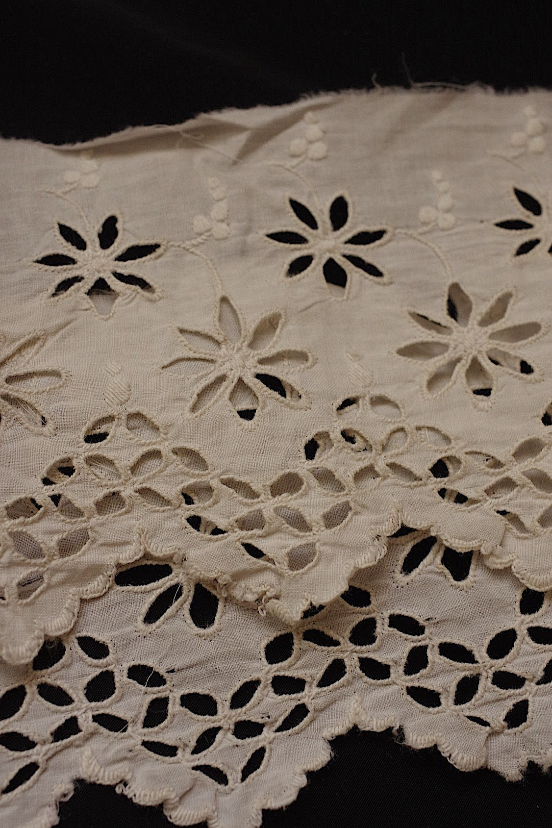 アンティークレース dentelle ancienne 150cm +カフス .FR a l'epoque