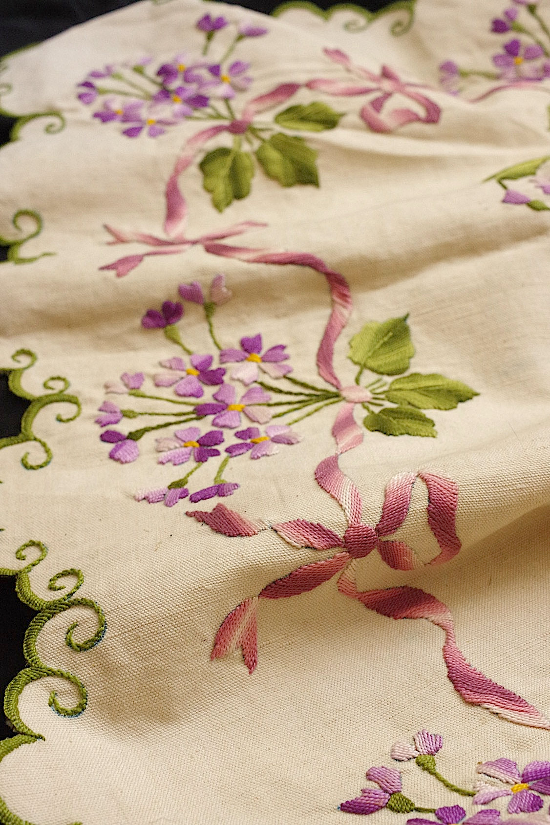 アンティーククロス linge de maison 刺繍 インテリア生地 .FR a l'epoque