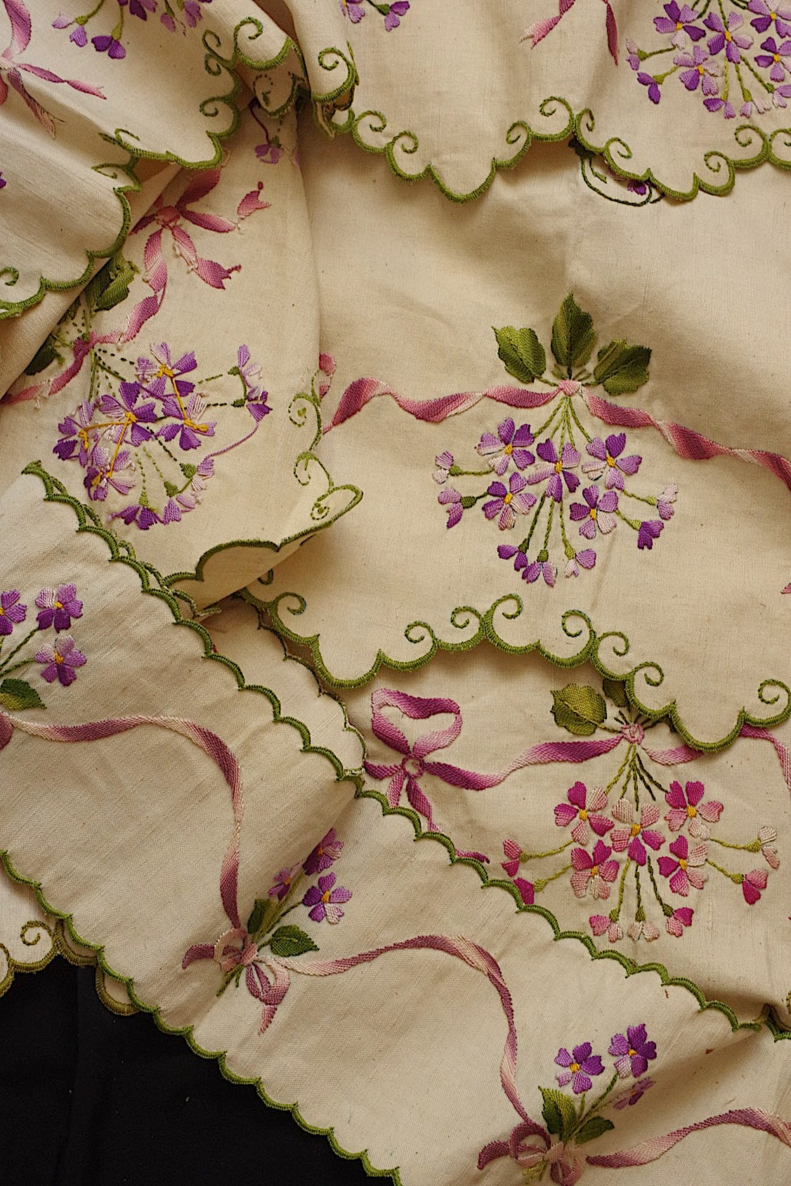 アンティーククロス linge de maison 刺繍 インテリア生地 .FR a l'epoque