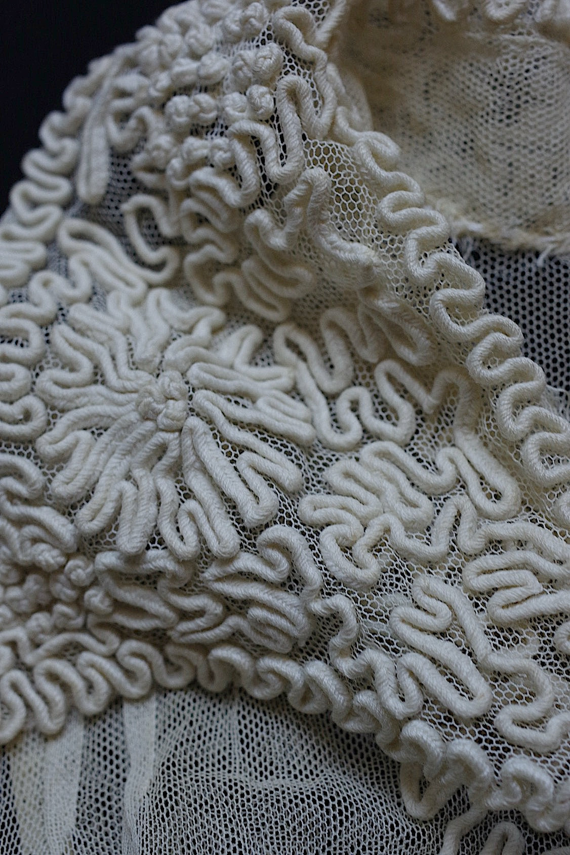 アンティークレース/dentelle ancien/antique lace/プラストロン+襟型 .FR a l'epoque