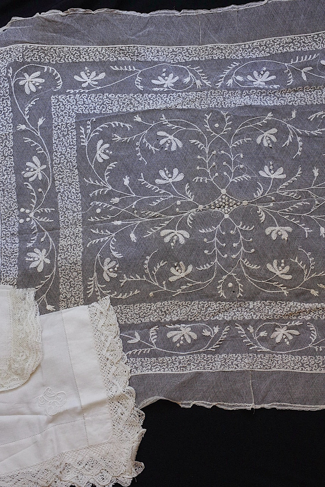 アンティークレース/dentelle ancien/antique lace/ハギレ+おまけ .FR a l'epoque