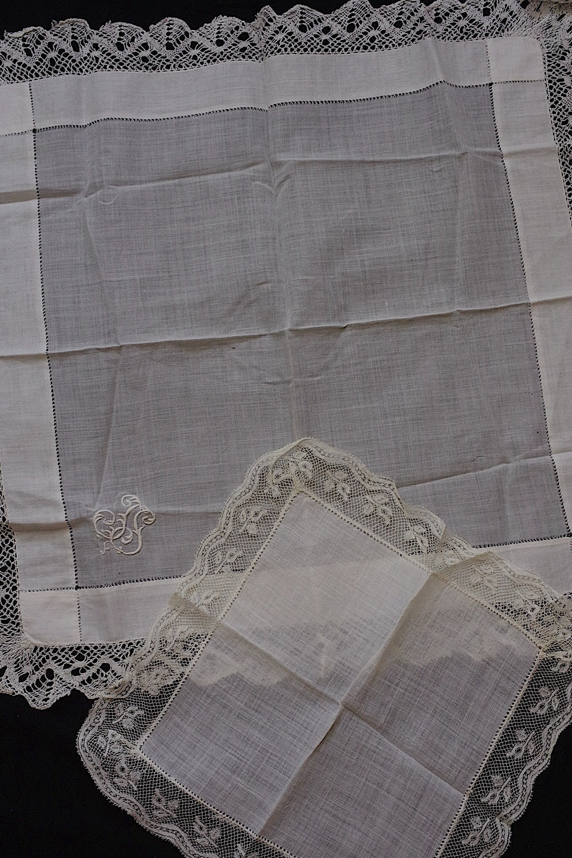 アンティークレース/dentelle ancien/antique lace/ハギレ+おまけ .FR a l'epoque