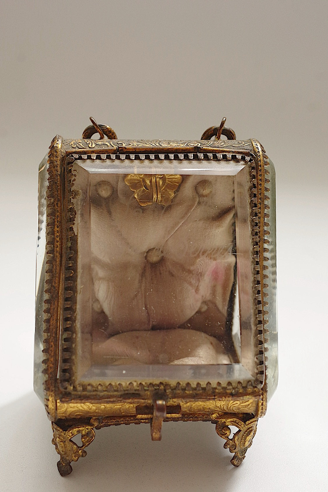 アンティークガラスケース/Porte-montre antique .FR a l'epoque