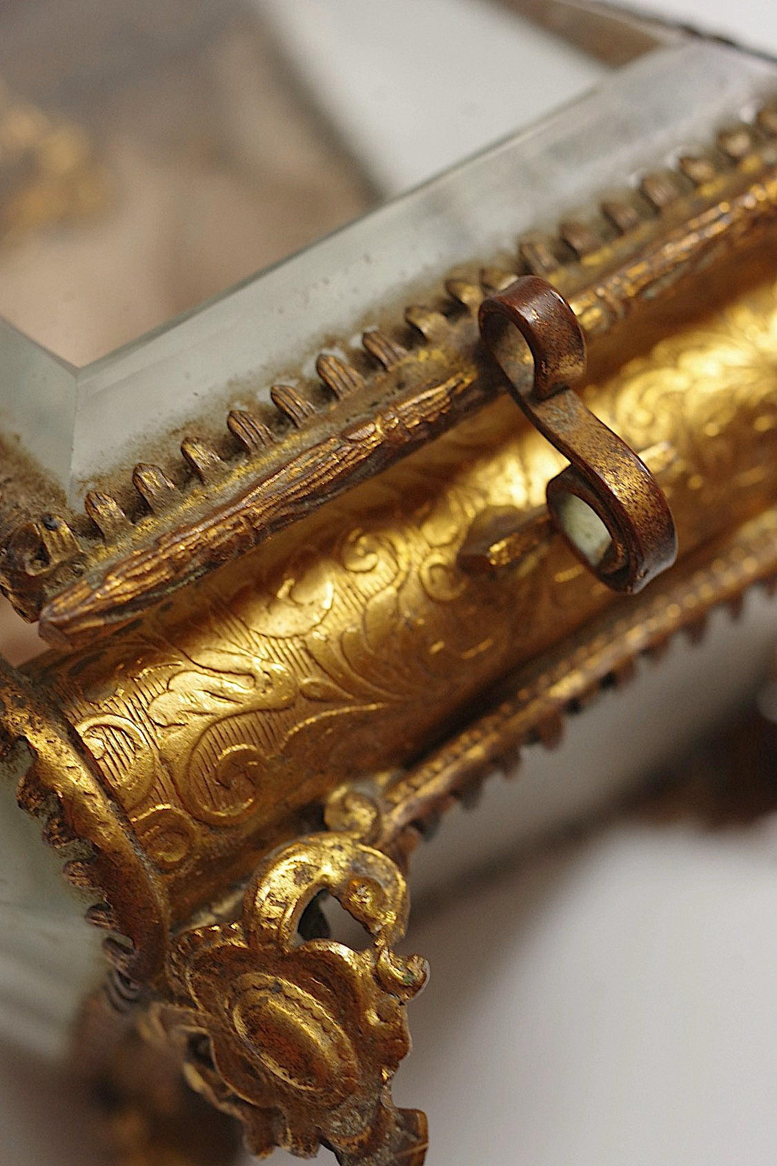 アンティークガラスケース/Porte-montre antique .FR a l'epoque