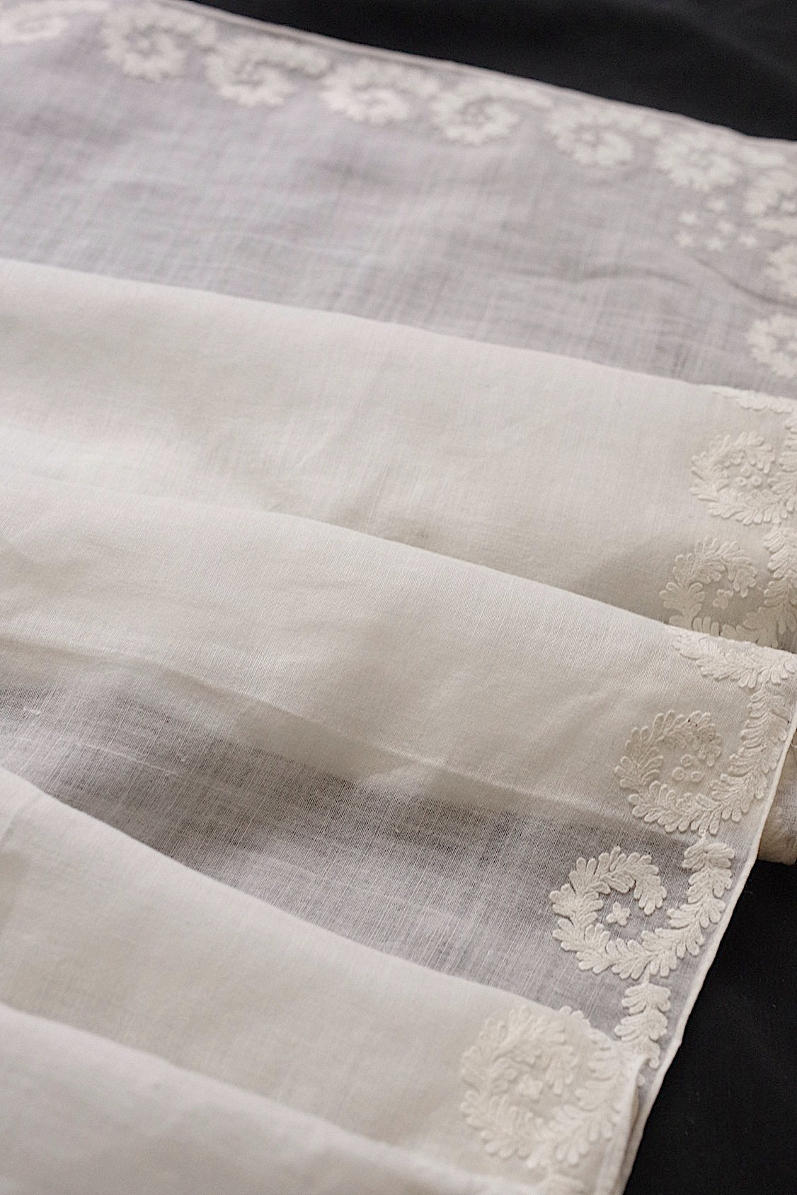 アンティーク刺繍生地/dentelle ancienne/antique lace .FR a l'epoque