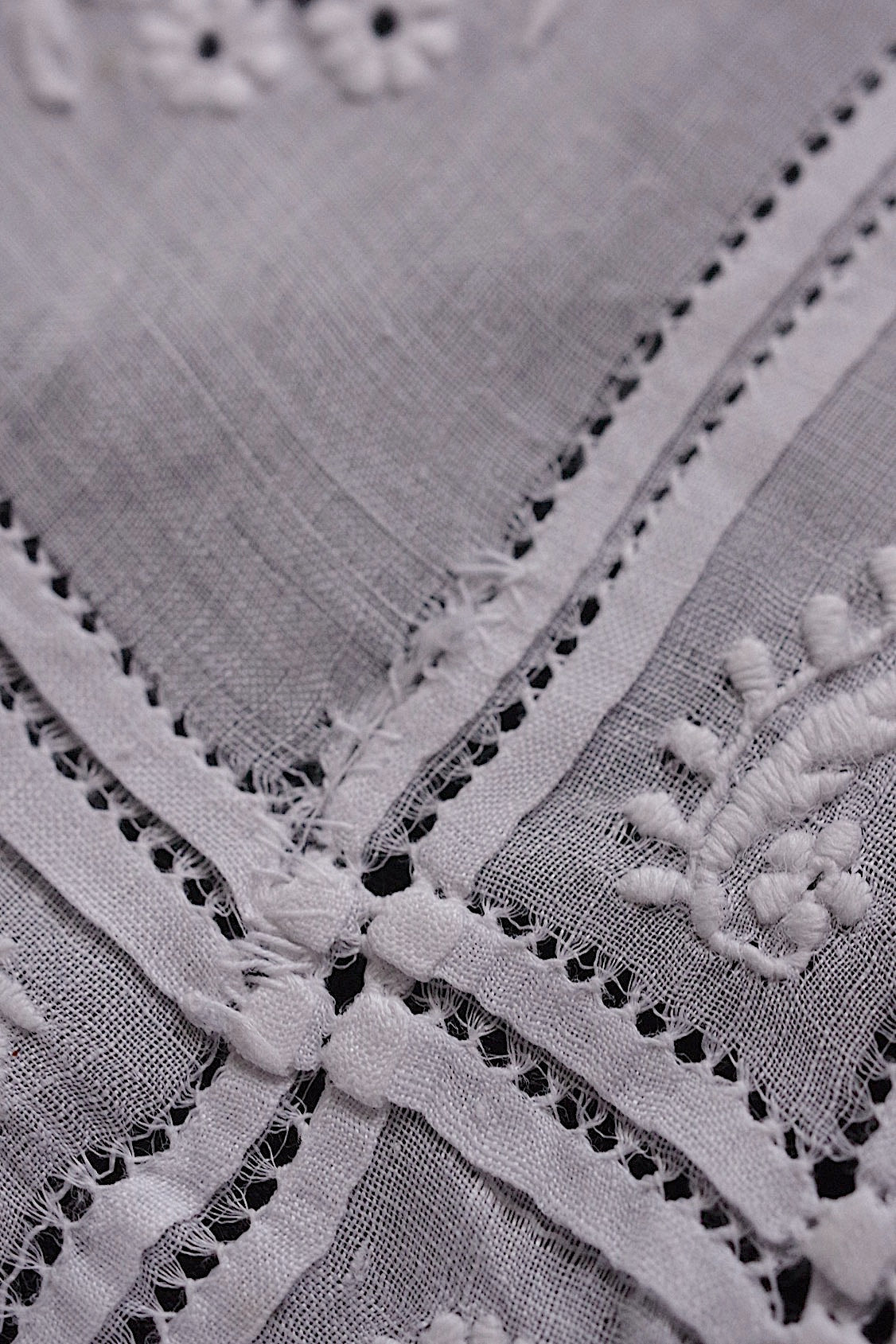アンティーク刺繍ハンカチ/dentelle ancienne/antique lace .FR a l'epoque