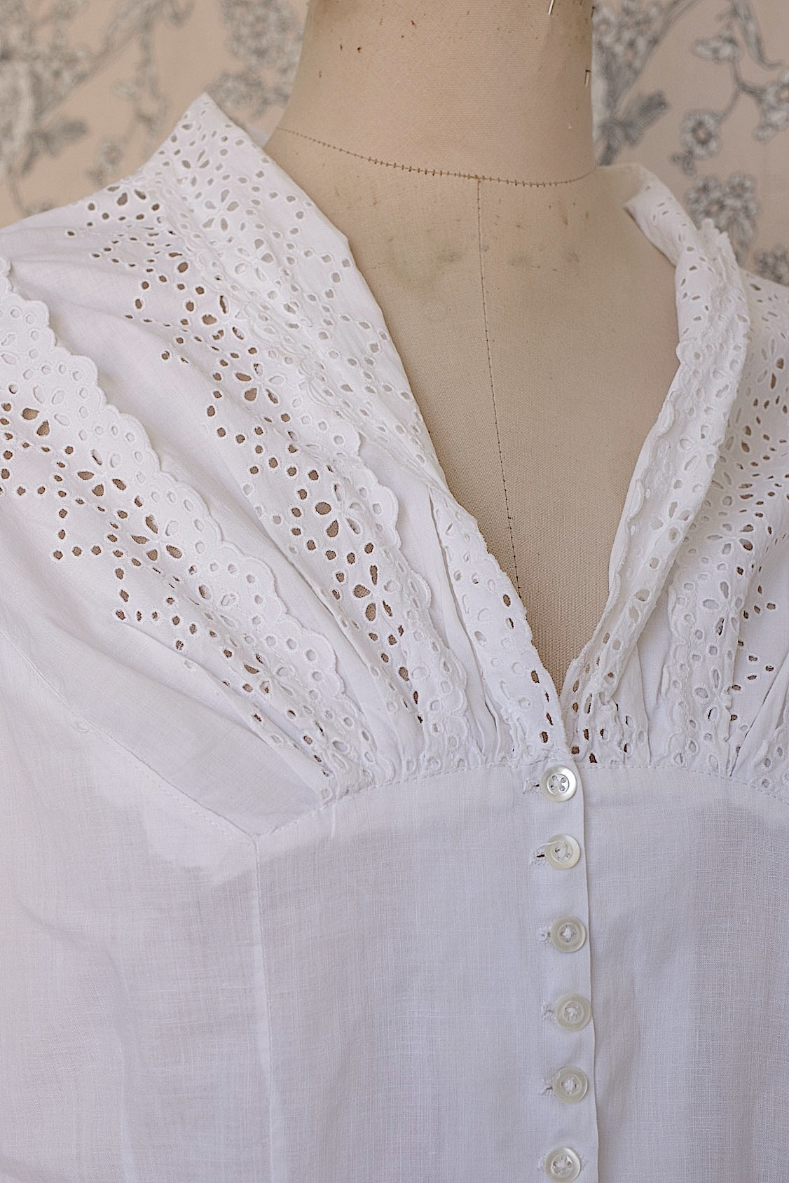 アンティークブラウス5/vêtement ancien/antique blouse .FR a l'epoque