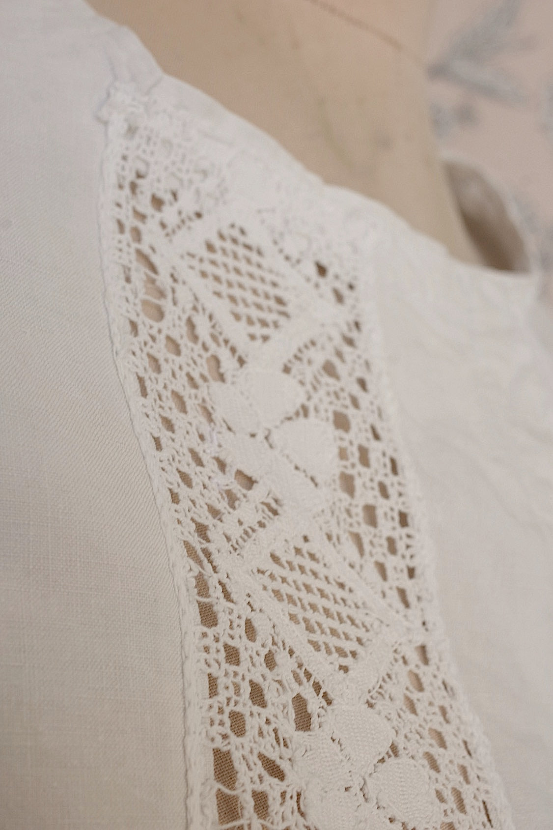 アンティークリネンブラウス/vêtement ancien/antique blouse .FR a l'epoque