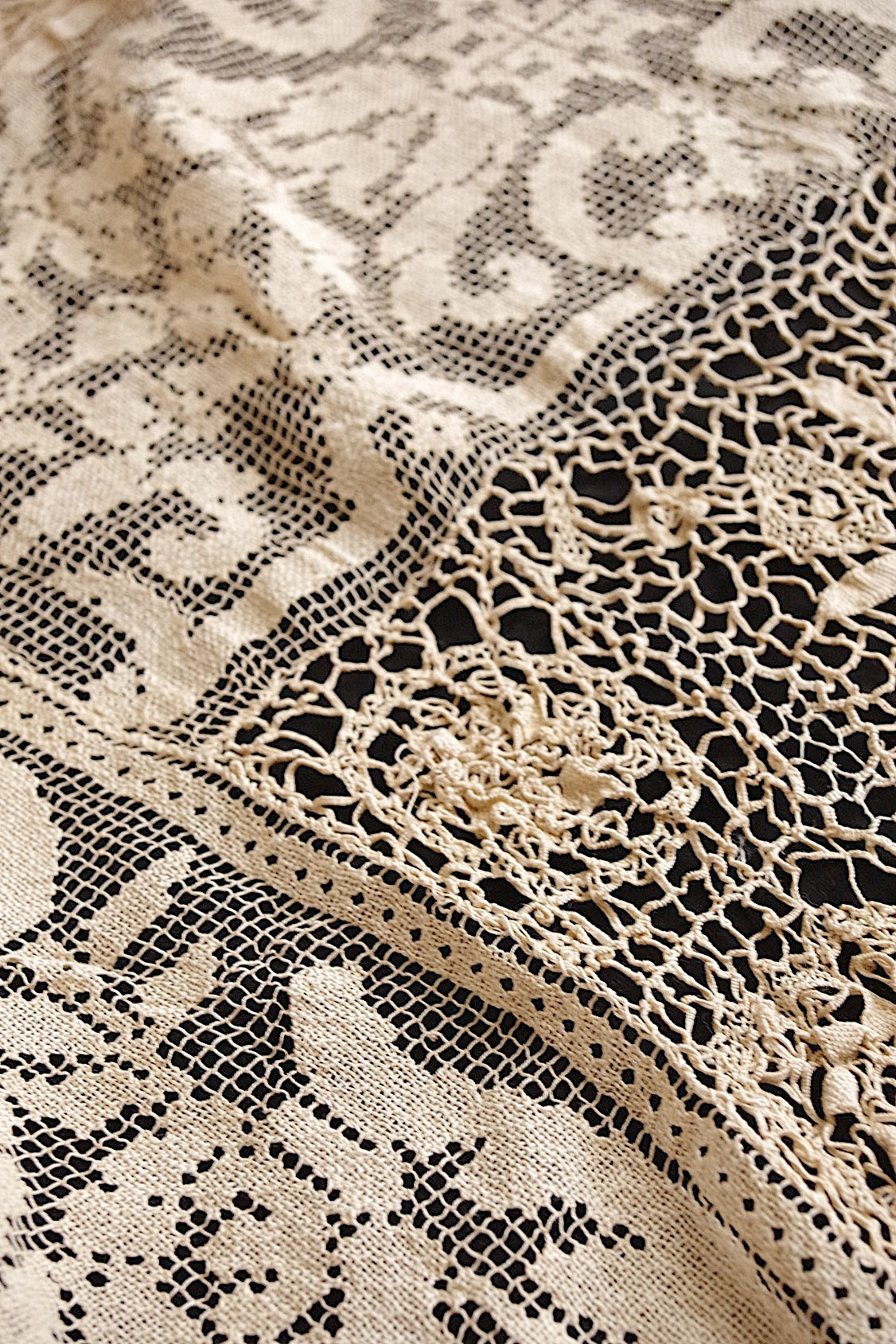アンティーククロス/linge de maison/antique lace .FR a l'epoque