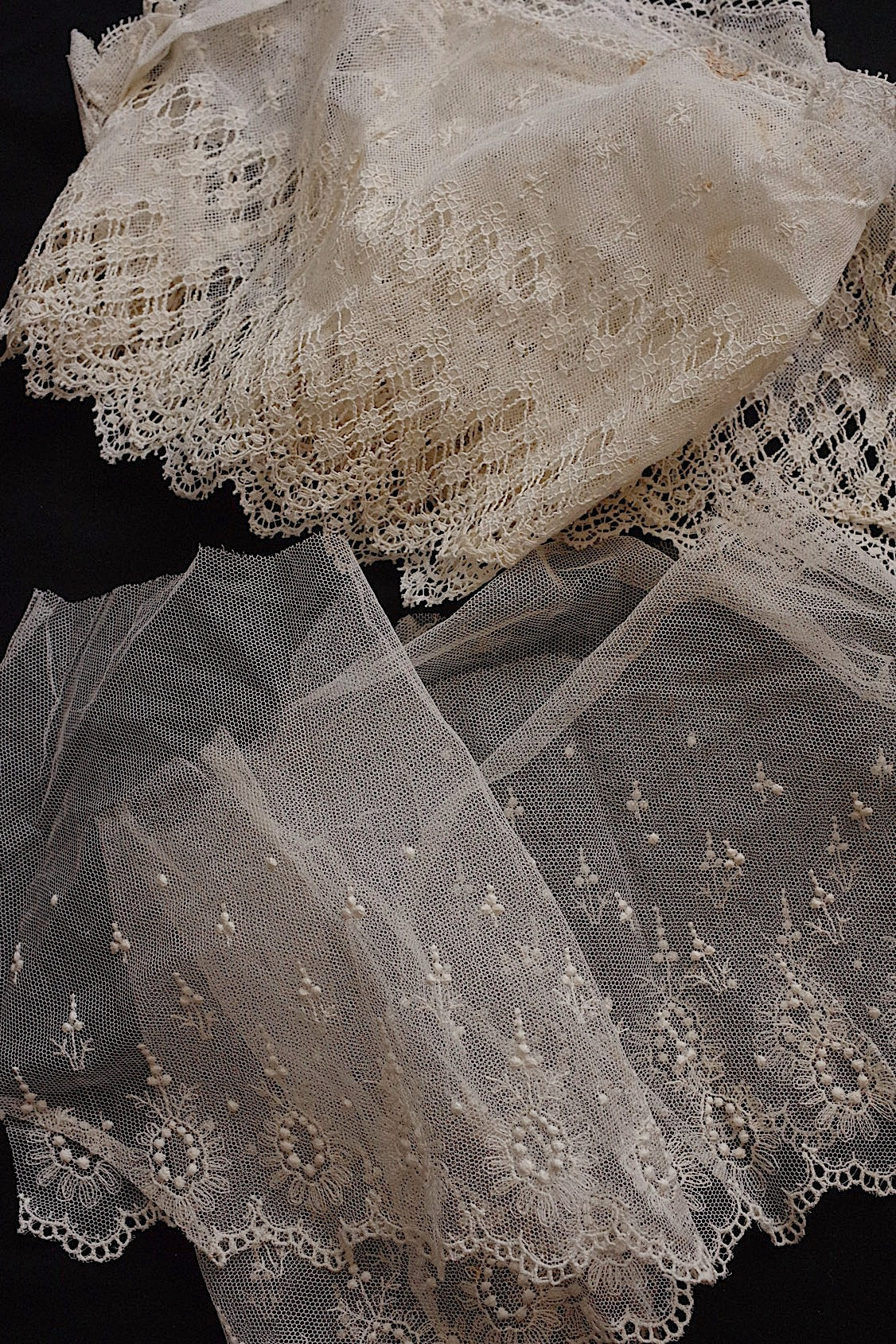 アンティークレース185cm 93cm/dentelle ancienne/antique lace .FR a l'epoque