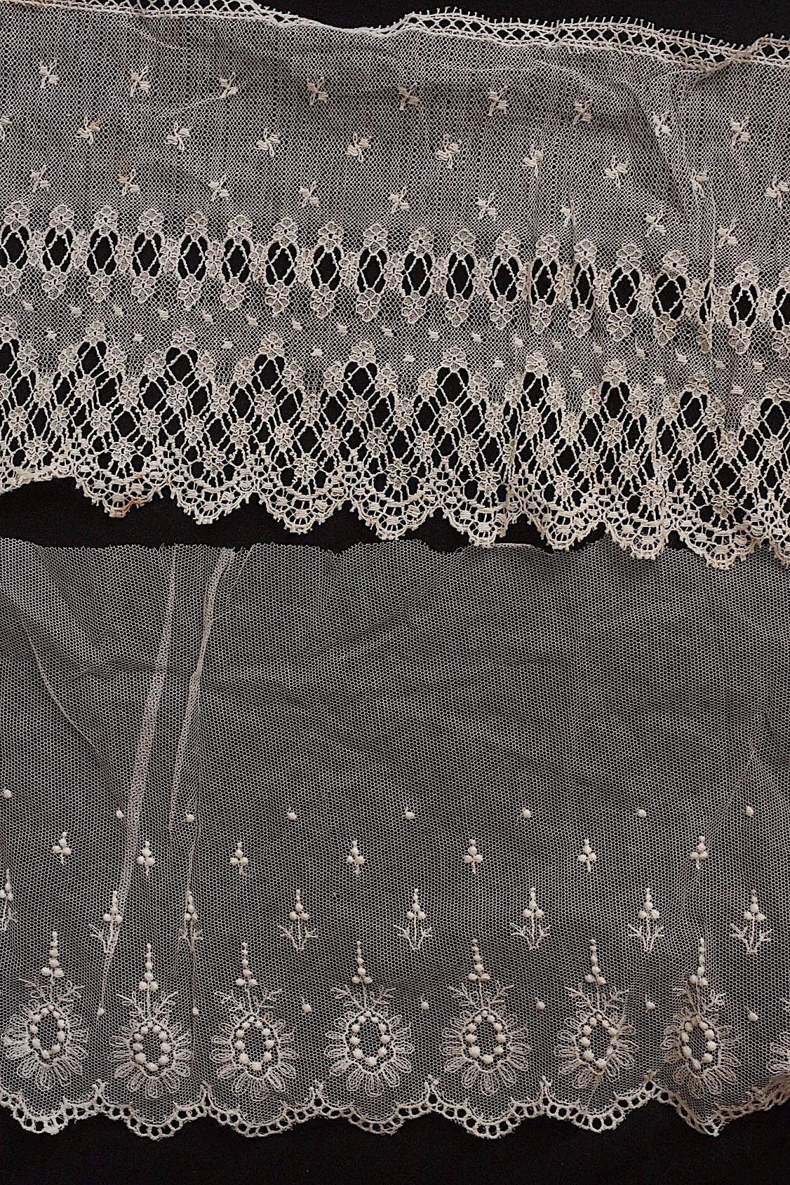 アンティークレース185cm 93cm/dentelle ancienne/antique lace .FR a l'epoque