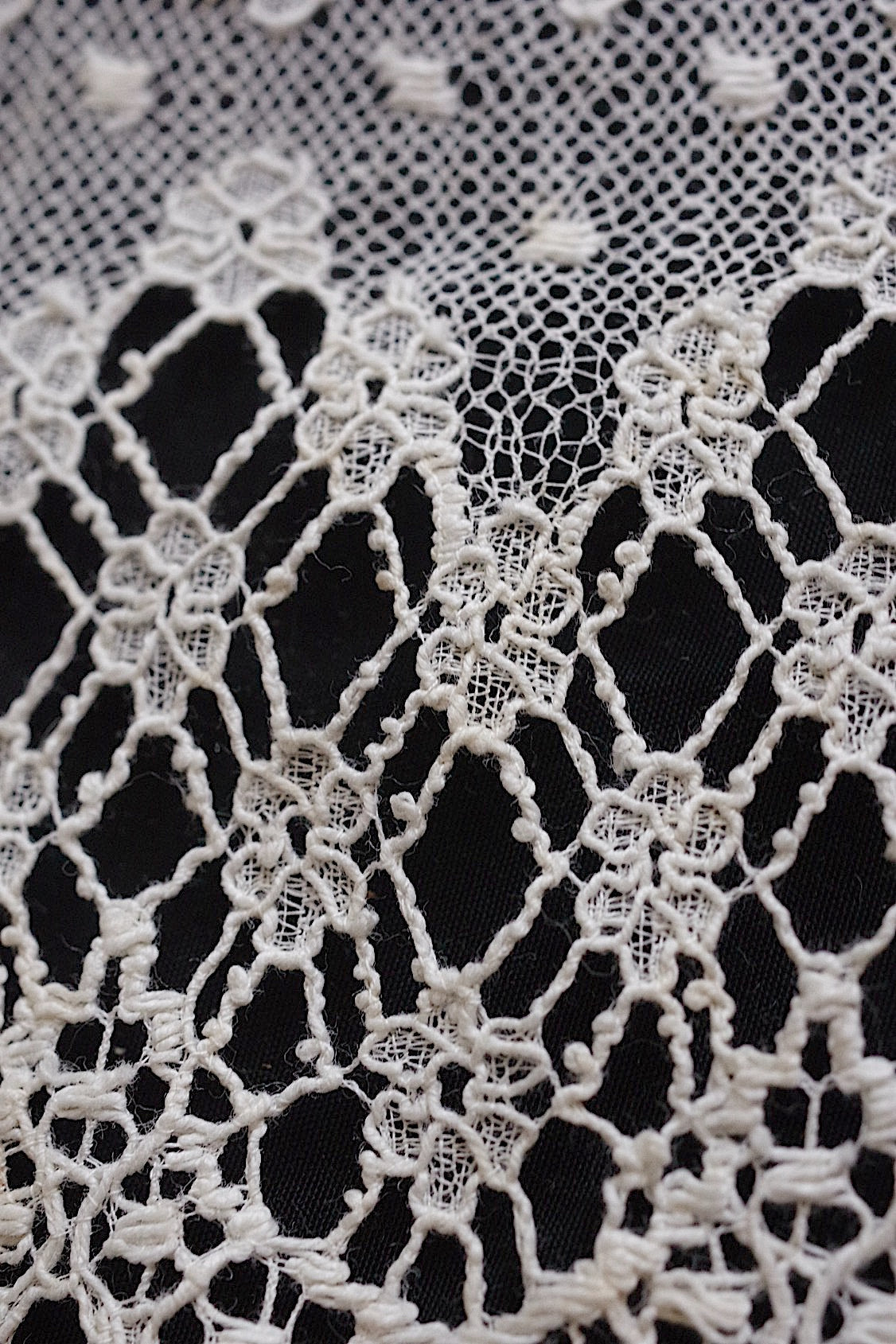 アンティークレース185cm 93cm/dentelle ancienne/antique lace .FR a l'epoque