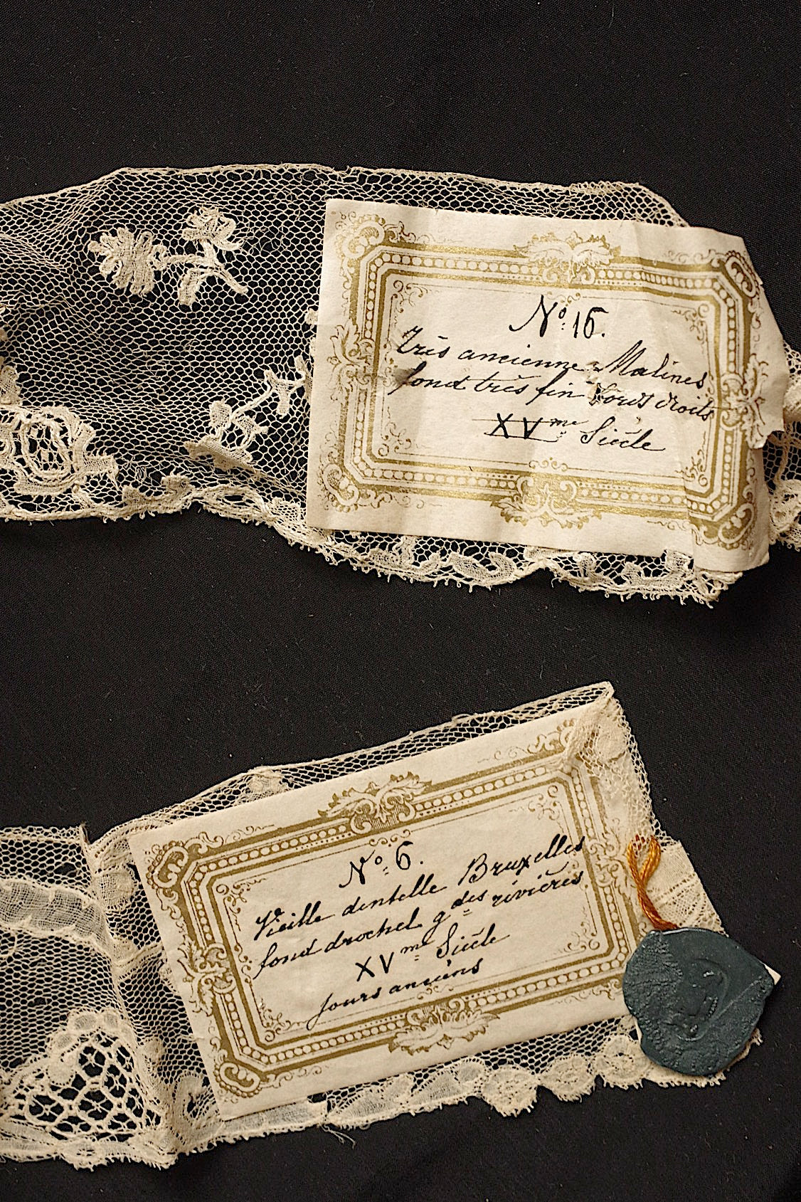 アンティークレース2種/dentelle ancienne/antique lace .FR a l'epoque