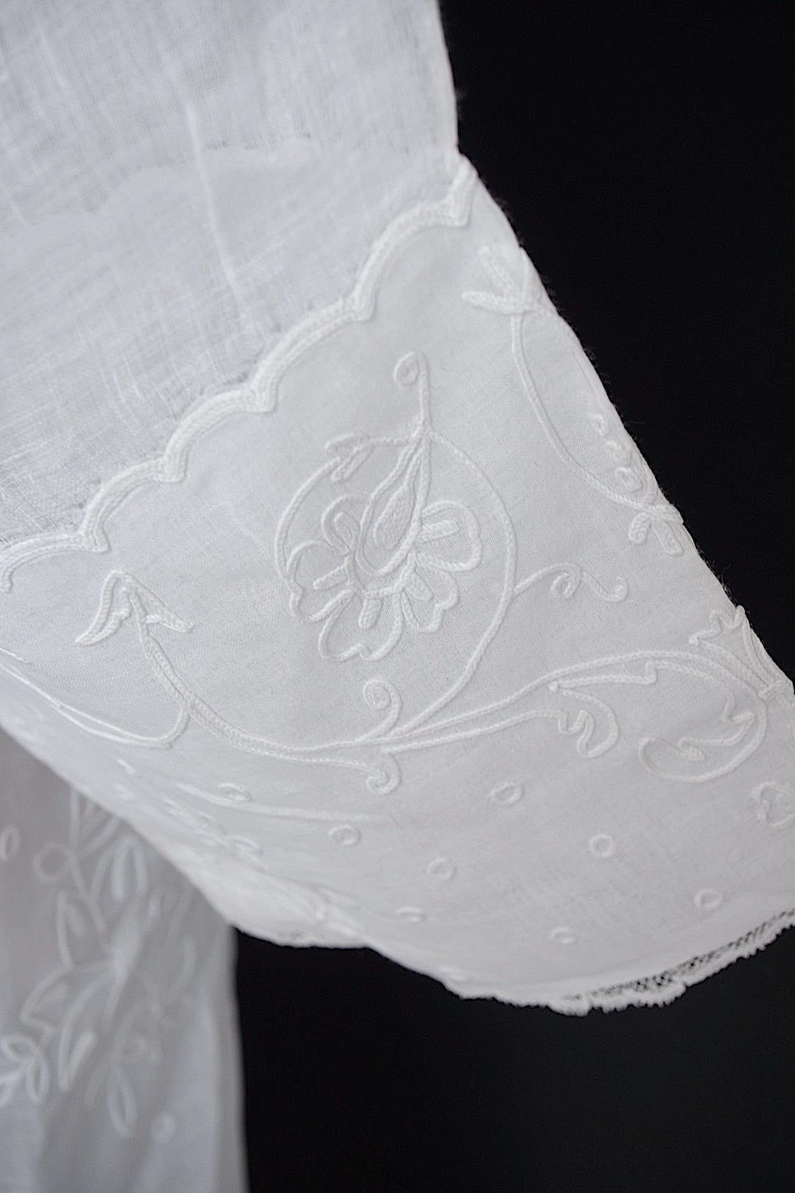 アンティーク教会チュニック3/aube antique/church tunic .FR a l'epoque