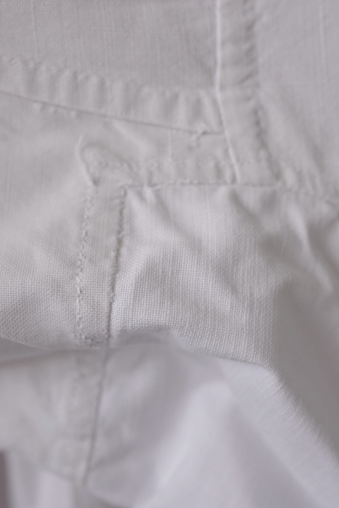 アンティーク教会チュニック4/aube antique/church tunic .FR a l'epoque