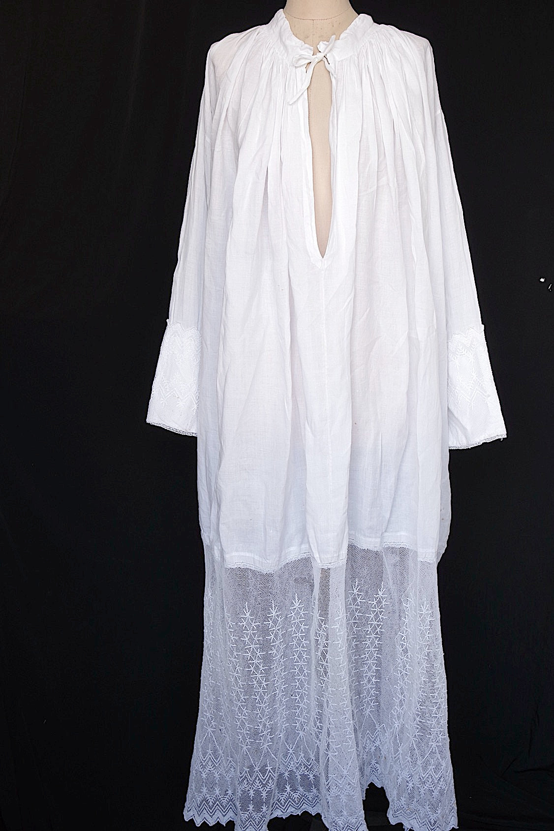 アンティーク教会チュニック5/aube antique/church tunic .FR a l'epoque