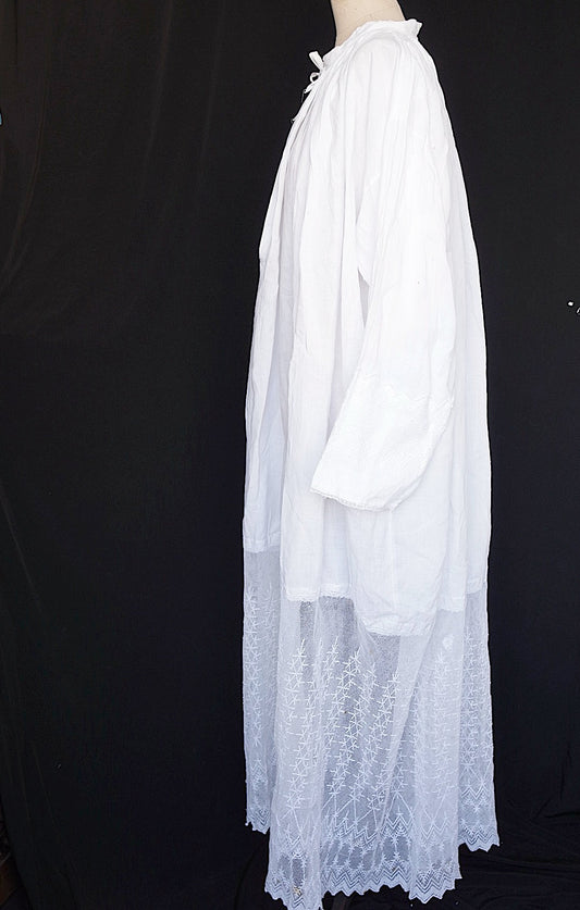 アンティーク教会チュニック5/aube antique/church tunic .FR a l'epoque