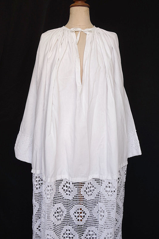 ヴィンテージ教会チュニック7/aube vintage/church tunic .FR a l'epoque