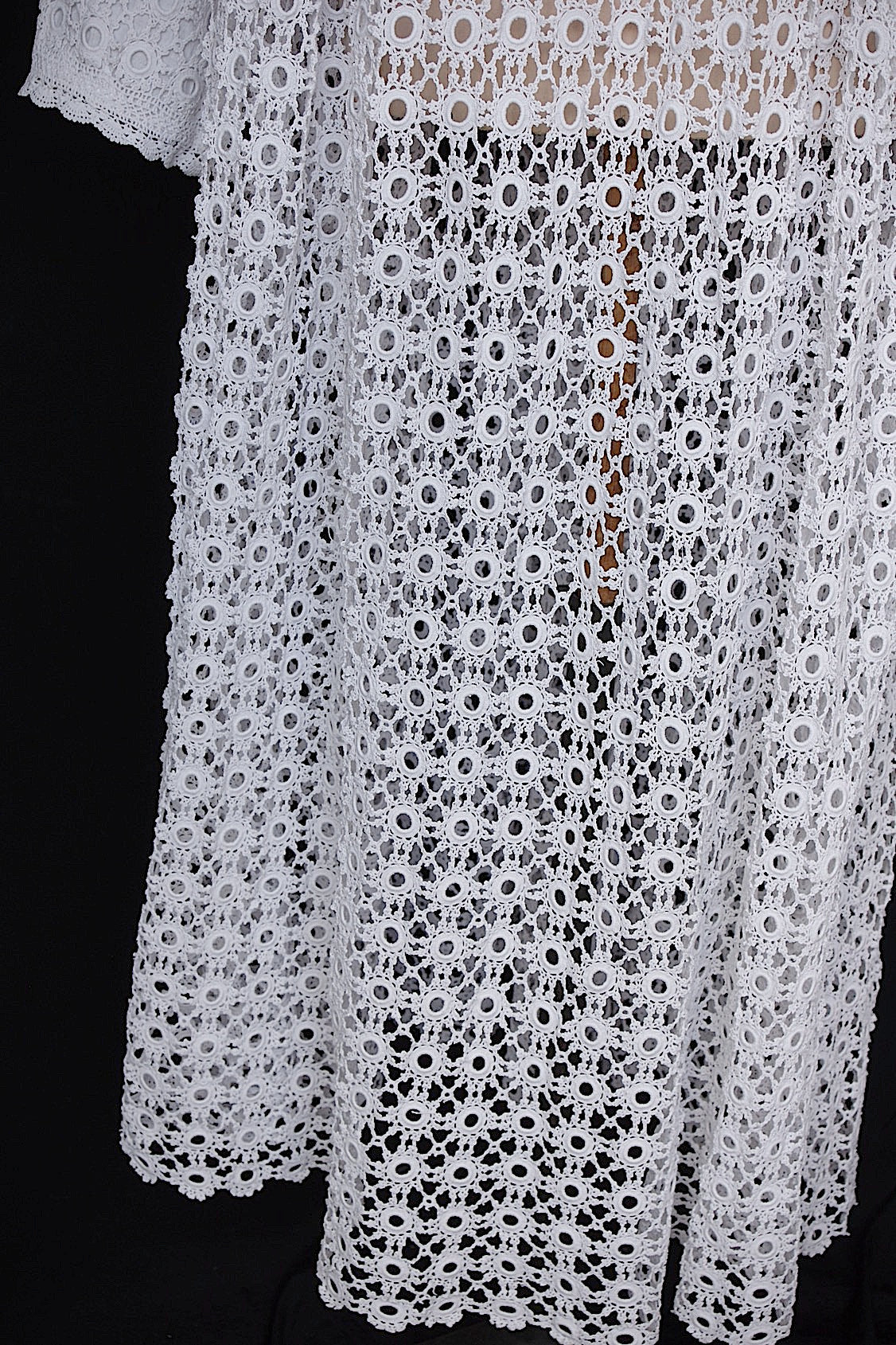 アンティーク教会チュニック7/aube antique/church tunic .FR a l'epoque