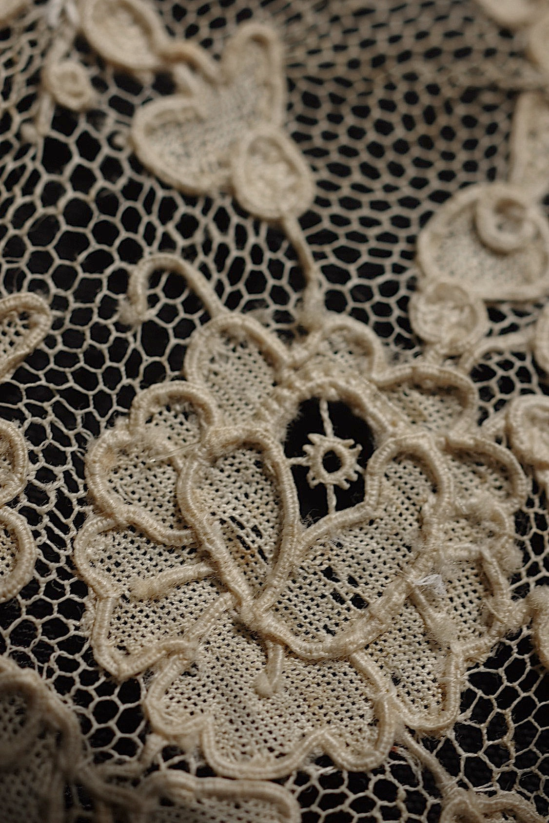 アンティークレースアランソン襟/dentelle ancienne/antique lace .FR a l'epoque