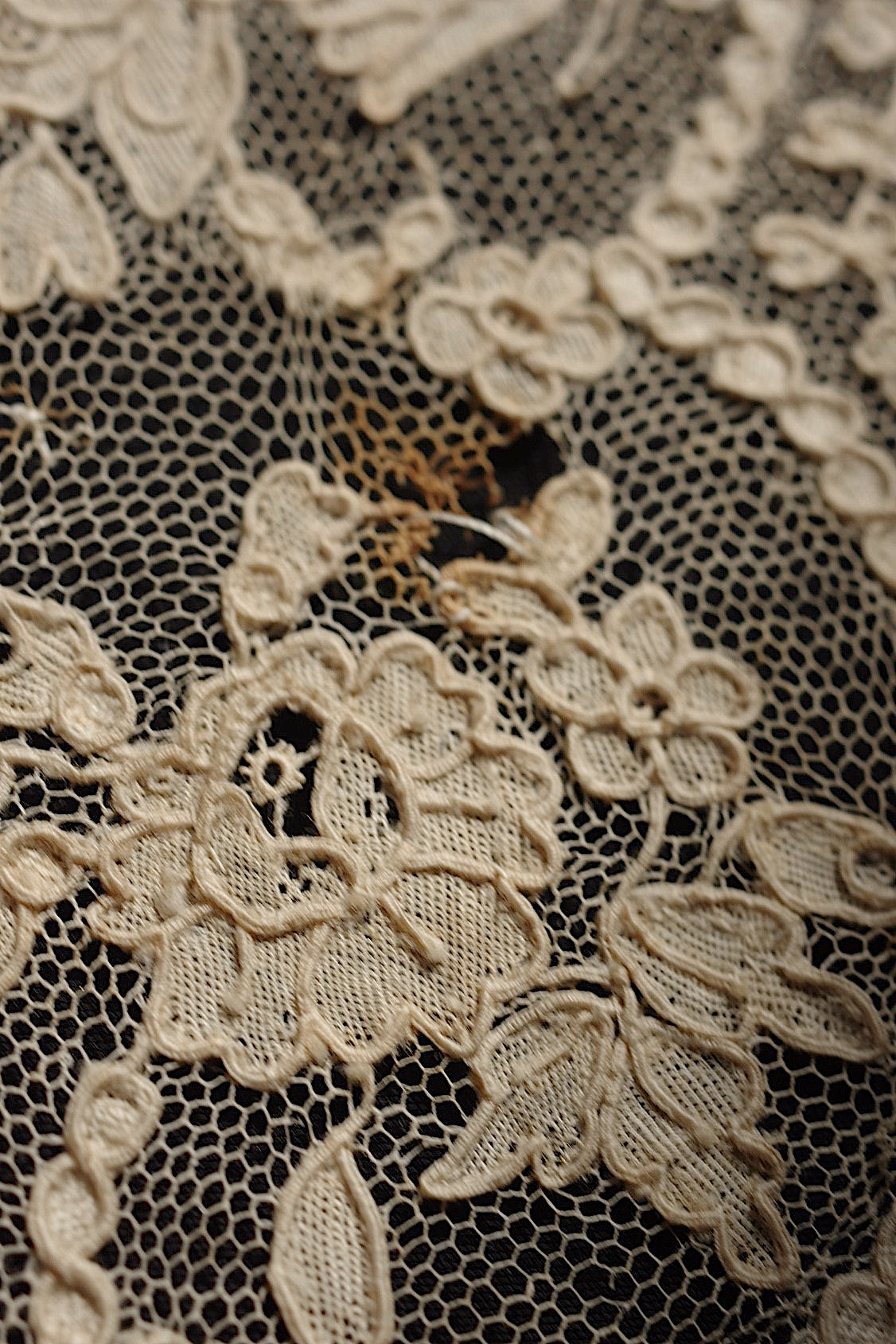 アンティークレースアランソン襟/dentelle ancienne/antique lace .FR a l'epoque