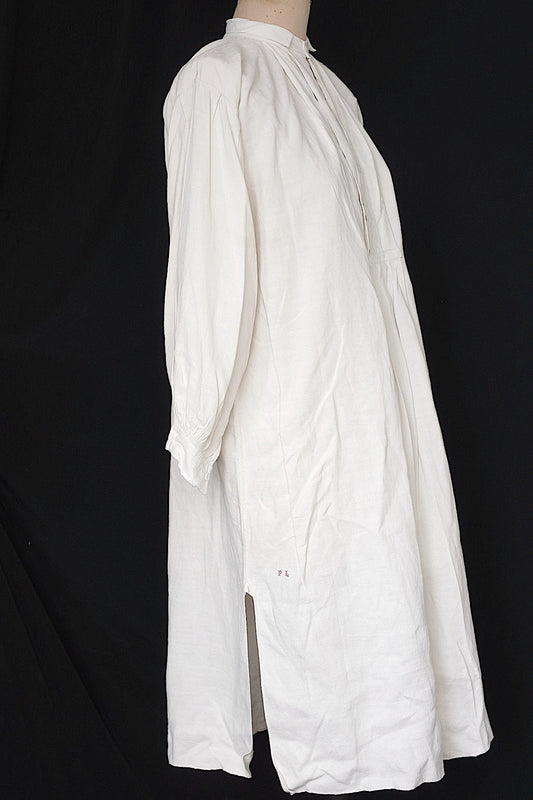 アンティークグランパシャツ1/vêtement ancien/antique linen shirt mem's .FR a l'epoque