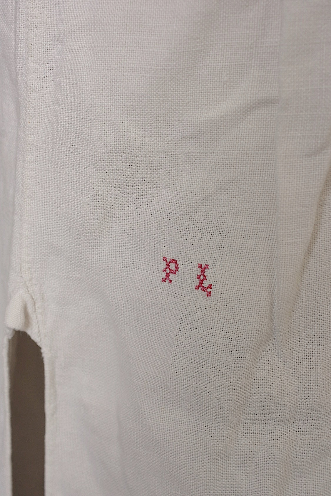 アンティークグランパシャツ1/vêtement ancien/antique linen shirt mem's .FR a l'epoque