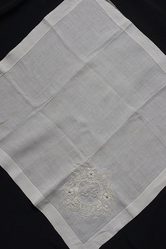 アンティーク刺繍ハンカチ4/dentelle ancienne /antique .FR a l'epoque