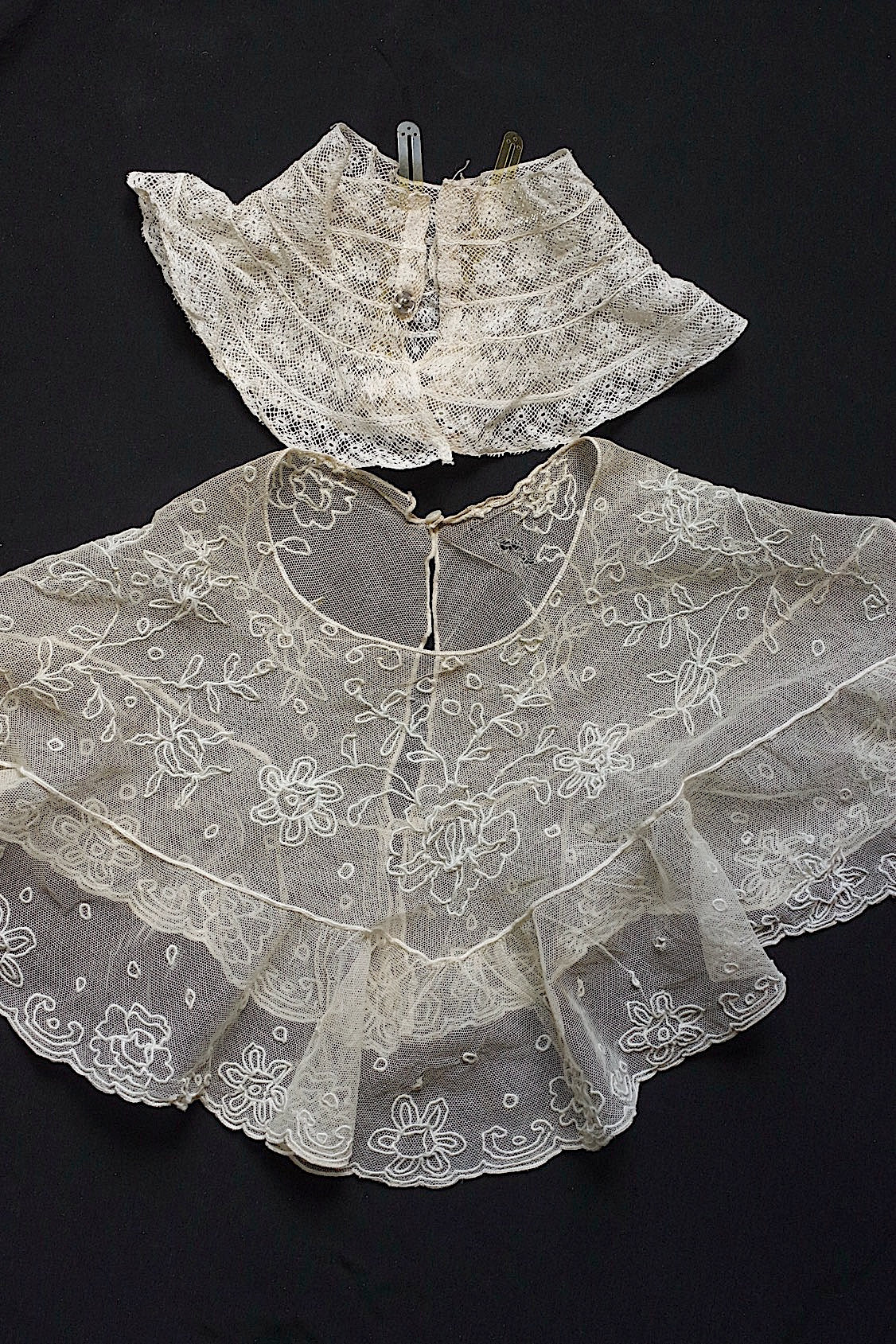 アンティークレース襟/dentelle ancienne  /antique .FR a l'epoque