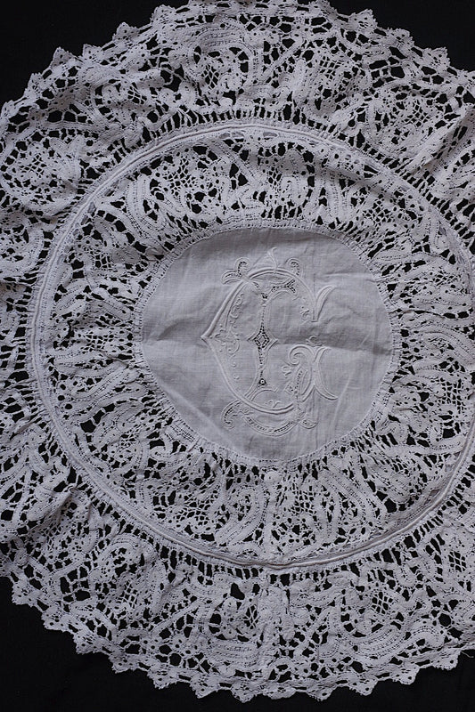 アンティーク刺繍素材用/dentelle ancienne /antique lace .FR a l'epoque