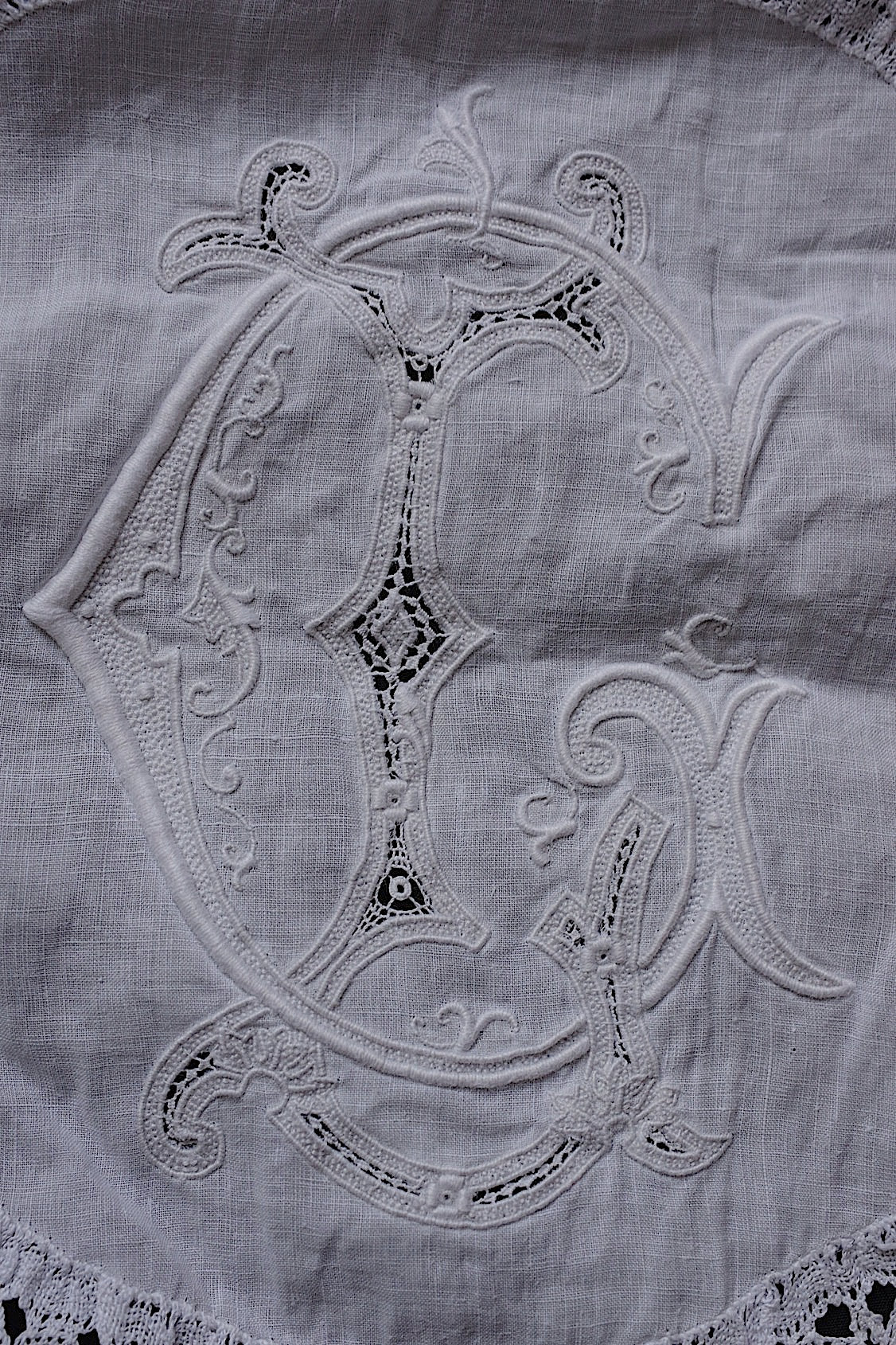 アンティーク刺繍素材用/dentelle ancienne  /antique lace .FR a l'epoque