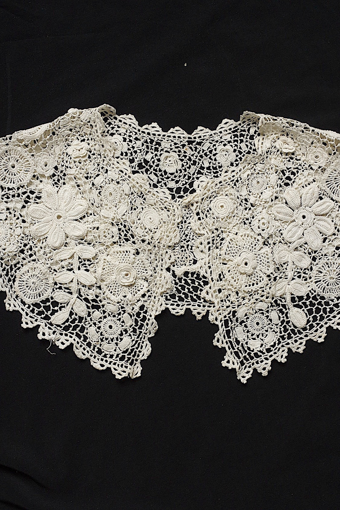 アンティークレース襟クロシェ/dentelle ancienne/antique lace .FR a l'epoque