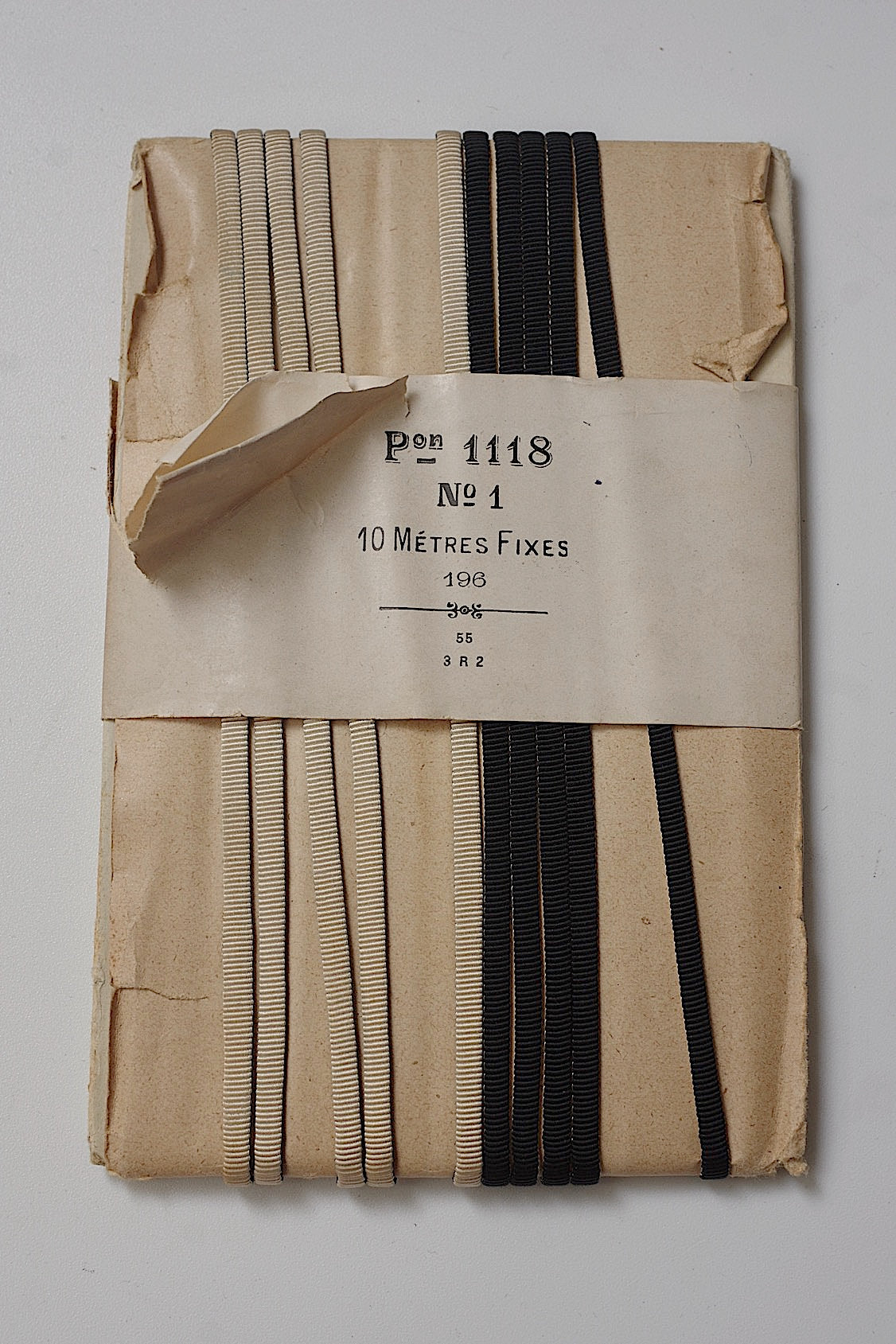 アンティークリボン黒白/ruban/antique ribbon4 .FR a l'epoque