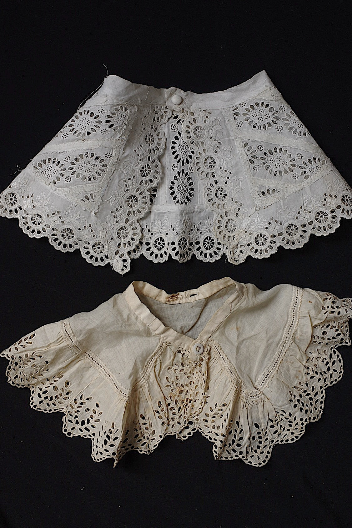 アンティークレース小さな襟/dentelle ancienne/antique lace .FR a l'epoque