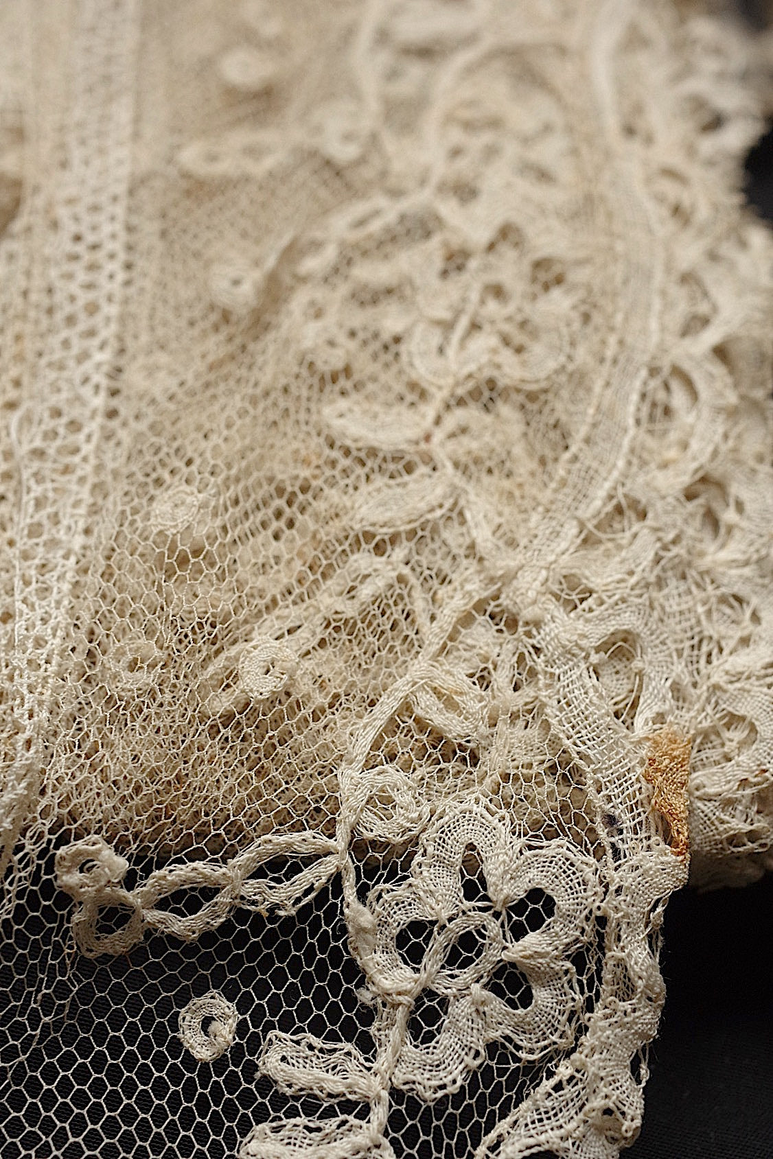 アンティークレース dentelle antique lace 190cm+180cm