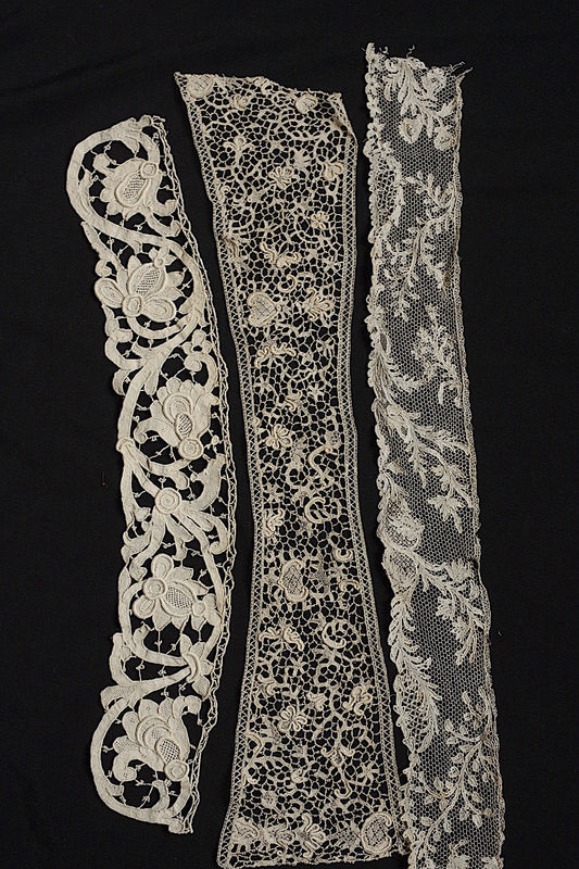 Dentelle antique, dentelle antique, 3 types dont la dentelle italienne