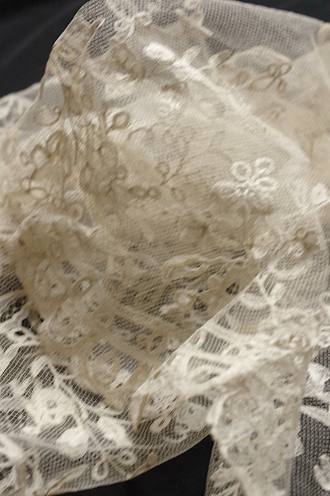 アンティークレース dentelle antique lace アプリカッションアングレテール190cm