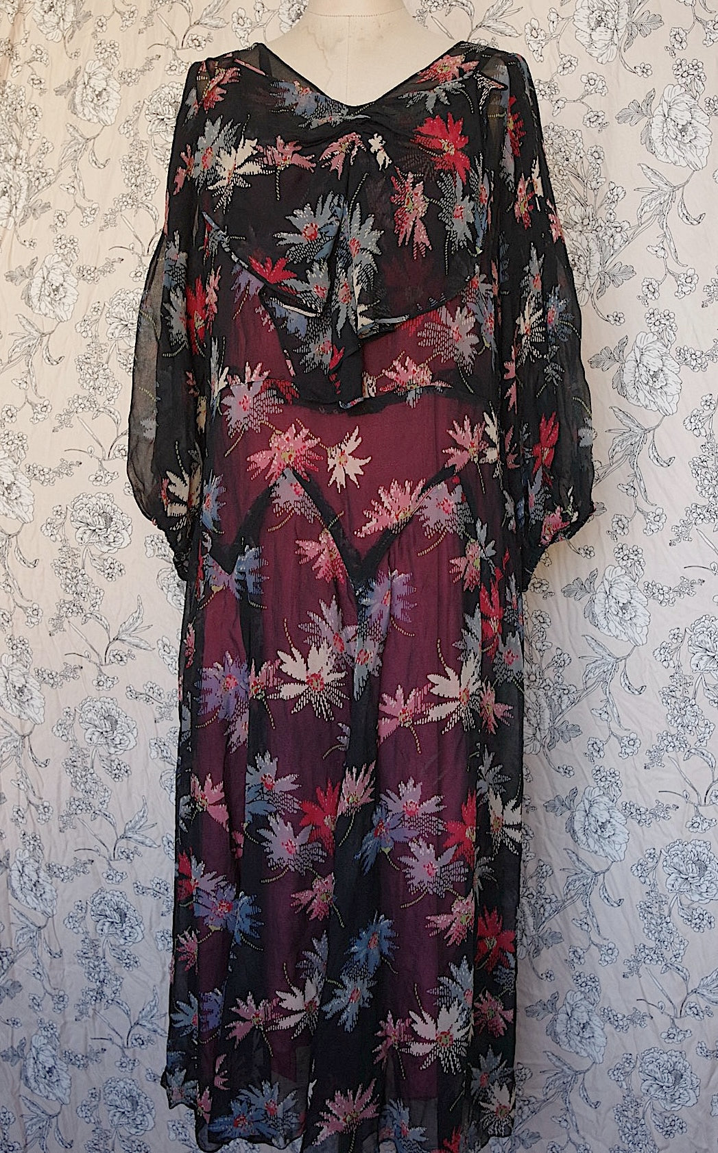 アンティークワンピース vêtement antique シフォン