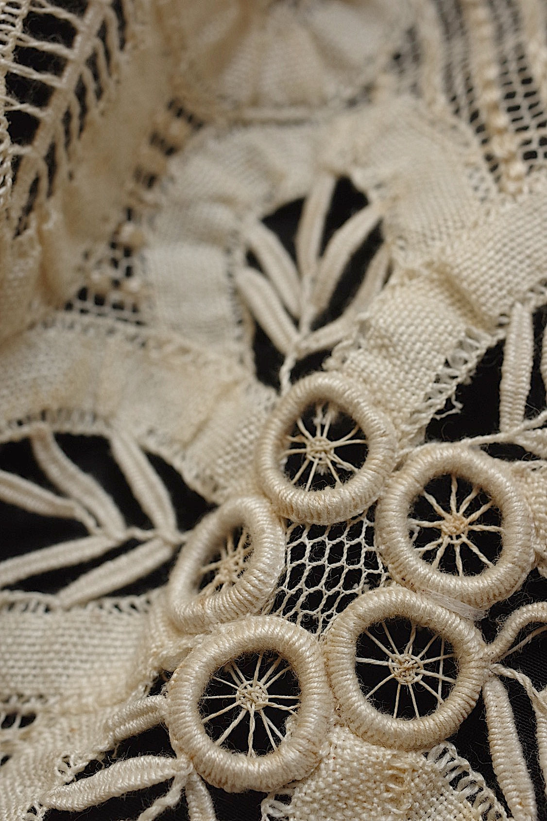 アンティークレース dentelle ancienne bas d'aube