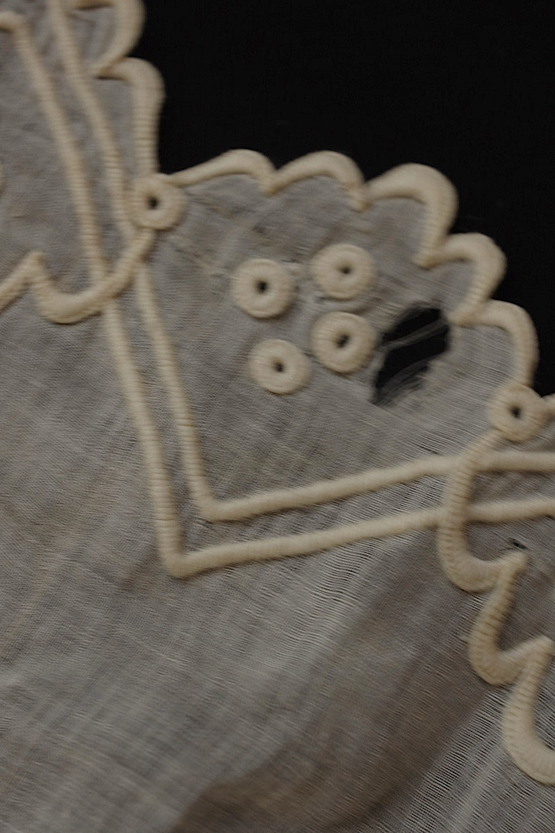 アンティークレース dentelle ancienne 刺繍ハンカチ 素材、観賞用