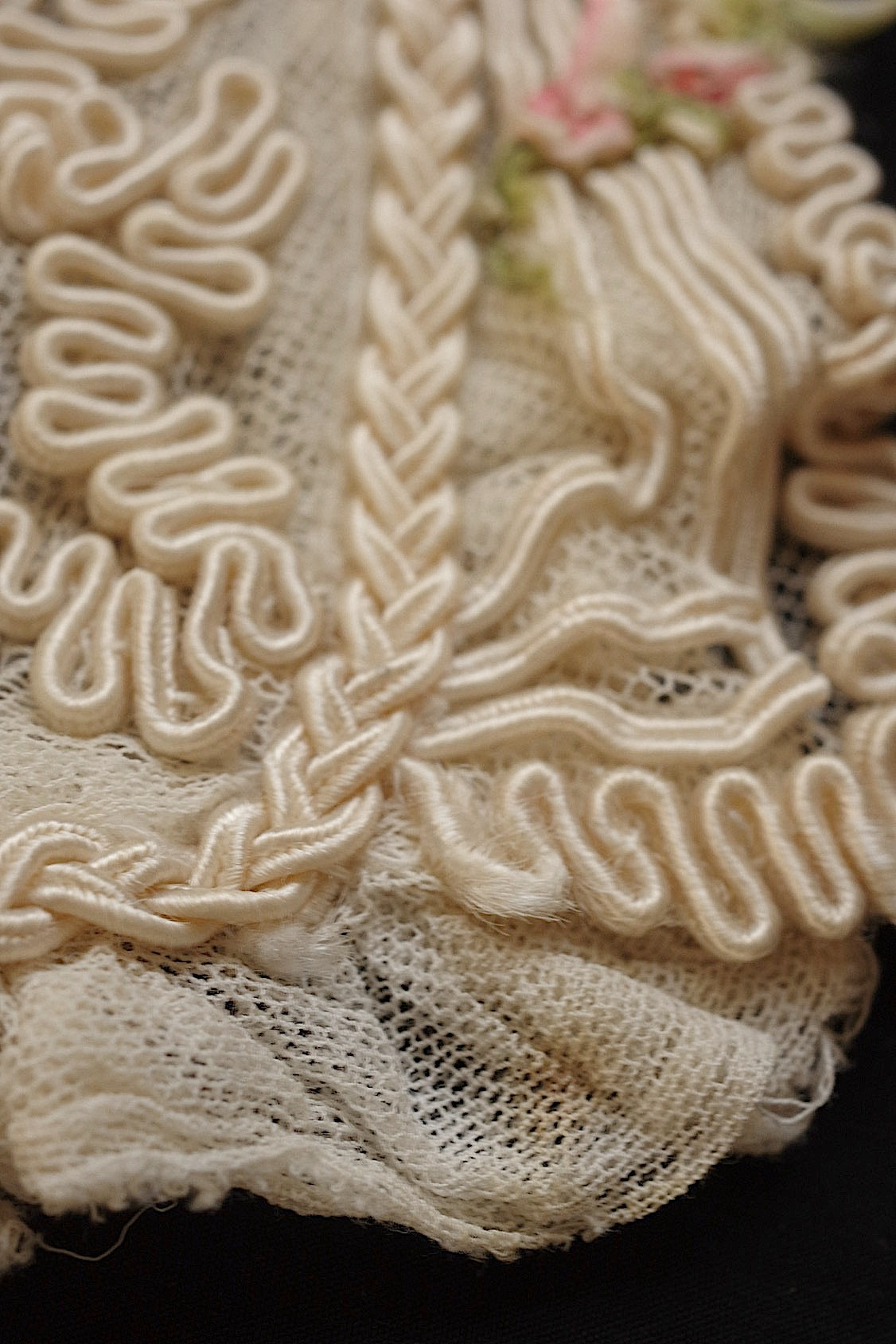 アンティークレース dentelle ancienne ボネ、襟